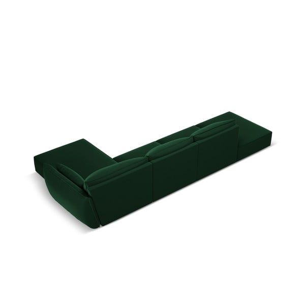 Tumši zaļš samta stūra dīvāns (ar labo stūri/ar zvilni) Vanda – Mazzini Sofas-image-3