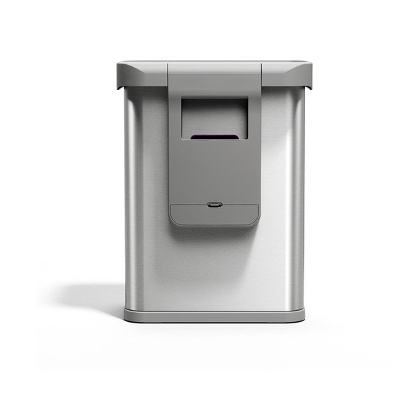 Sudraba krāsas bezkontakta tērauda atkritumu tvertne 58 l Sensor – simplehuman-image-2
