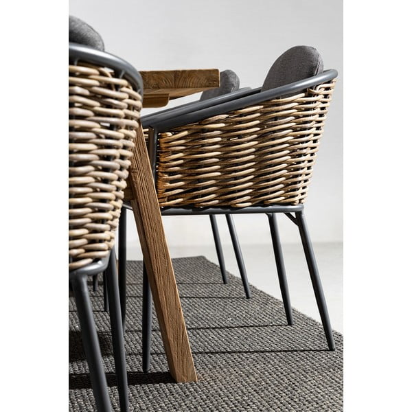 Pelēks metāla dārza krēsls Maribela – Bizzotto-image-2