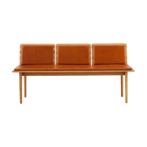 Konjaka brūns ādas sols Elba – Hammel Furniture-image-2
