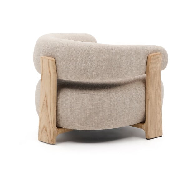 Bēšs atpūtas krēsls no šenila auduma Granite – Kave Home-image-4