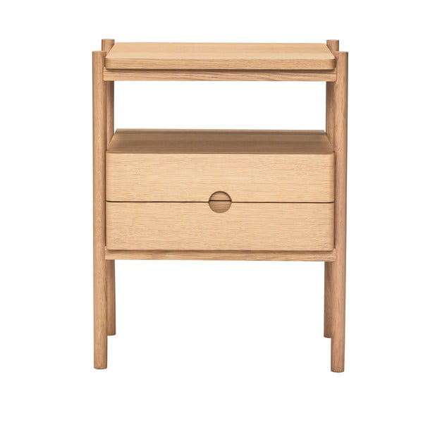 Dabīga toņa naktsskapītis ar ozolkoka imitāciju Appeal – Hübsch