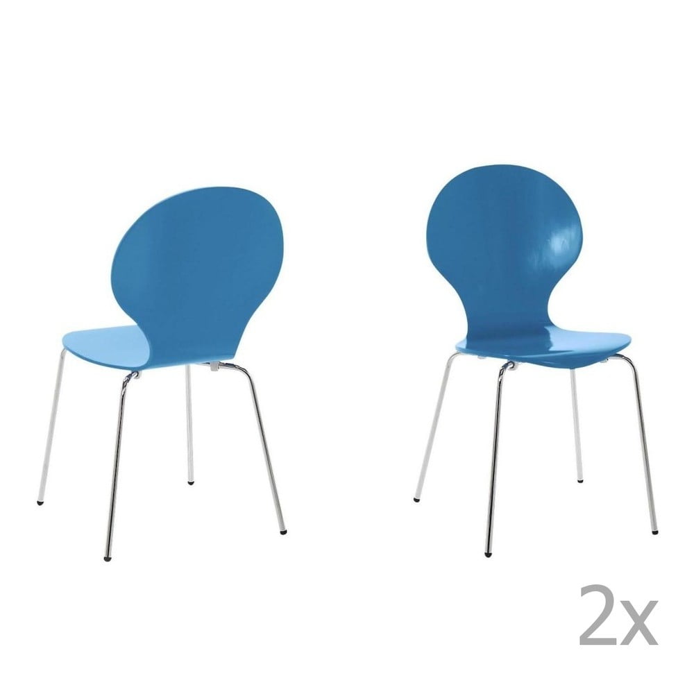4 zilu ēdamistabas krēslu komplekts Actona Marcus