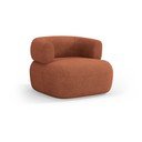 Ķieģeļu sarkans atpūtas krēsls no buklē auduma Jenny – Micadoni Home