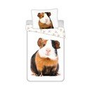 Balta vienguļamā kokvilnas bērnu gultas veļa 140x200 cm Guinea Pig – Jerry Fabrics
