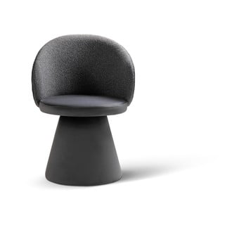 Tumši pelēks samta atpūtas krēsls Inez – Micadoni 