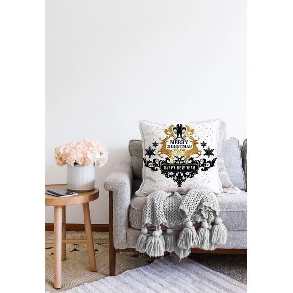 Spilvendrāna ar Ziemassvētku motīvu 43x43 cm – Mila Home-image-2