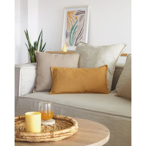 Spilvendrāna no lina maisījuma 50x30 cm Blok – Kave Home-image-3