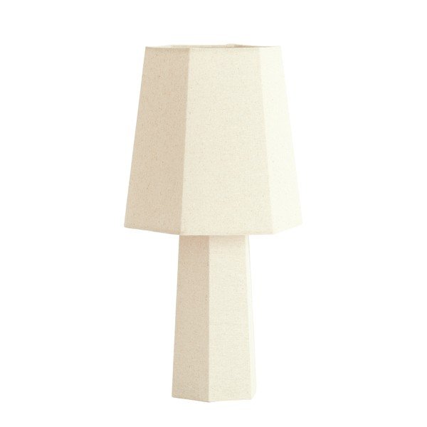 Krēmkrāsas galda lampa ar auduma abažūru (augstums 50 cm) Musabo – Light & Living