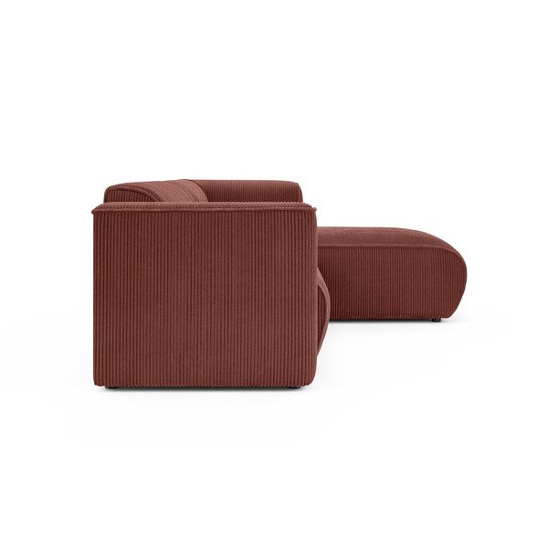 Terakotas oranžs velveta stūra dīvāns (ar labo stūri/ar zvilni) Merid  – Ropez-image-3