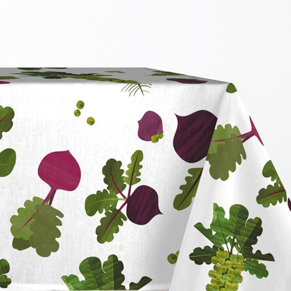 Kokvilnas galdauts Happy Friday Basic Greenery, 150 x 150 cm-image-1