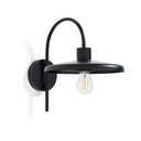 Melna sienas lampa ø 27 cm Nuvira – Kave Home