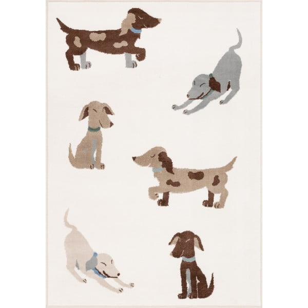 Ziloņkaula krāsas bērnu paklājs 80x150 cm Dogsie Pearl – FD