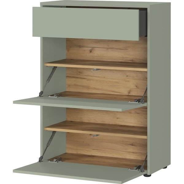 Dūmakaini zaļš matēts skapītis 70x99x34 cm Binetto – Germania-image-2