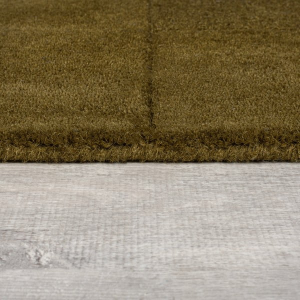 Haki ar rokām darināts vilnas paklājs 120x170 cm Checkerboard – Flair Rugs-image-4