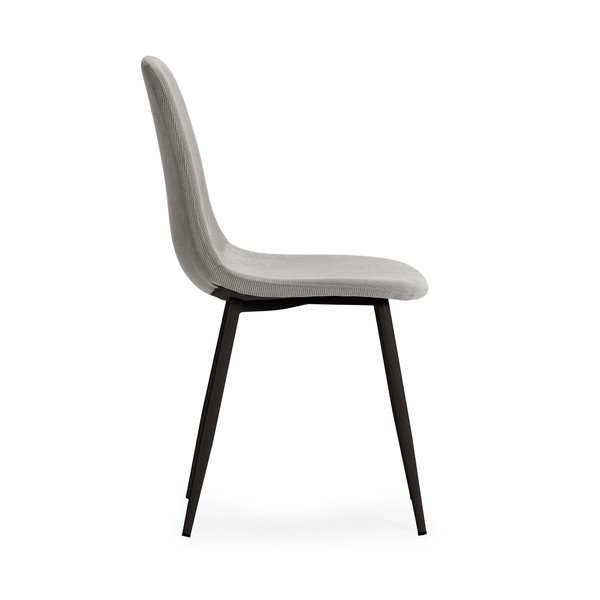 Gaiši pelēki polsterēti pusdienu krēsli (4 gab.) Minka – Marckeric-image-3
