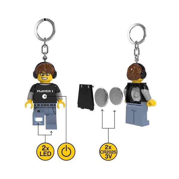 Atslēgu piekariņš ar lukturīti Player – LEGO®-image-3