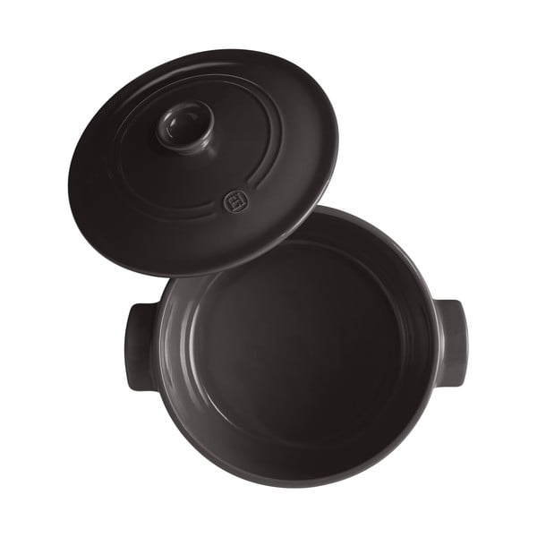 Melns keramikas trauks ar vāku Emile Henry, ⌀ 27 cm-image-1
