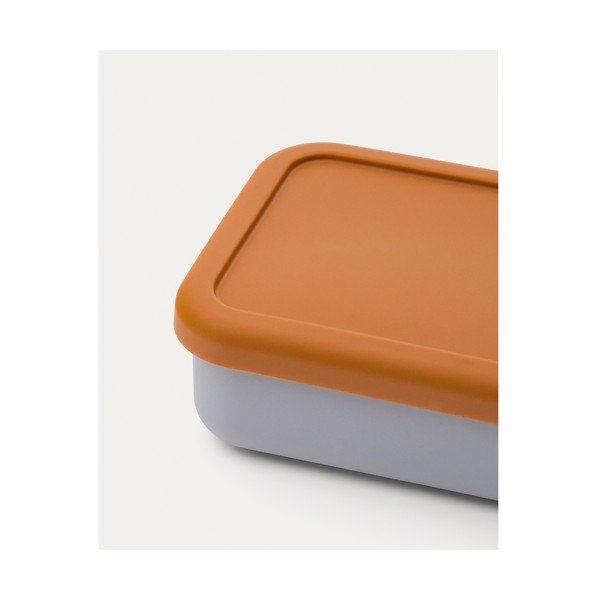 Zila/oranža silikona bērnu pusdienu kārba Lili – Kave Home-image-4