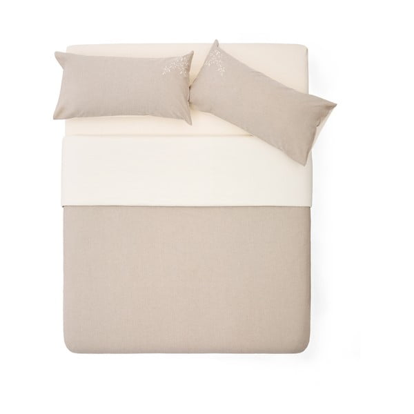 Bēša divguļamā gultas veļa no kokvilnas perkala 240x220 cm Sotela – Kave Home-image-2