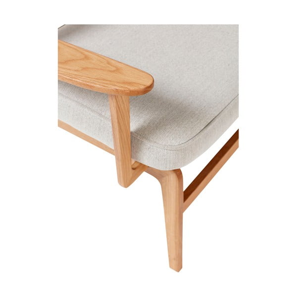 Pelēks atpūtas krēsls ar ozolkoka konstrukciju Hübsch Haze-image-2