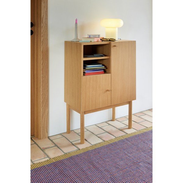 Dabīga toņa skapītis ar ozolkoka imitāciju 60x90x34 cm Nobby – Hübsch-image-2