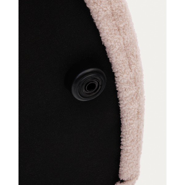 Gaiši rozā pufs no buklē auduma Kaeli – Kave Home-image-3