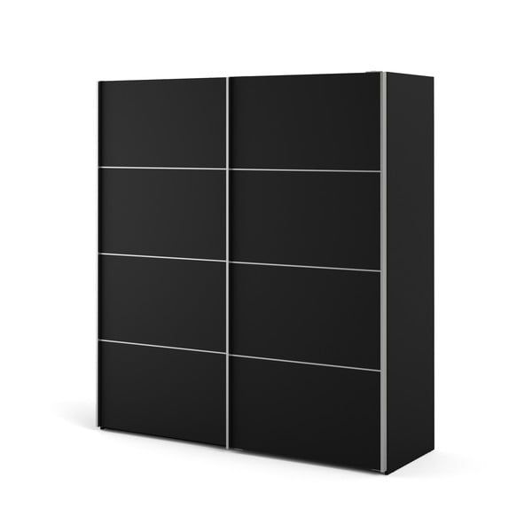Melns drēbju skapis Tvilum Verona, 182 x 202 cm-image-3