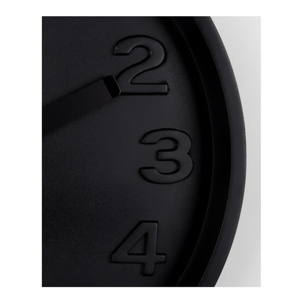 Melns betona sienas pulkstenis ar melniem rādītājiem Zuiver Concrete-image-4