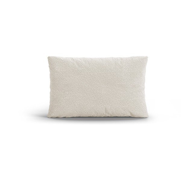 Balts dīvāna spilvens no buklē auduma Poppy – Micadoni 