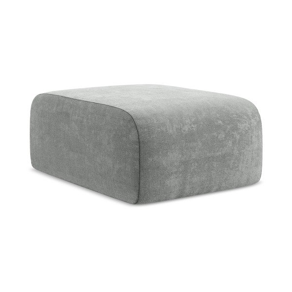 Pelēks kāju soliņš no šenila auduma Lani – Makamii