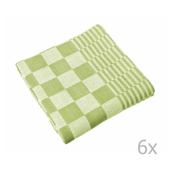 6 zaļu virtuves dvieļu komplekts Tiseco Home Studio Mineur, 65 x 65 cm-image-1