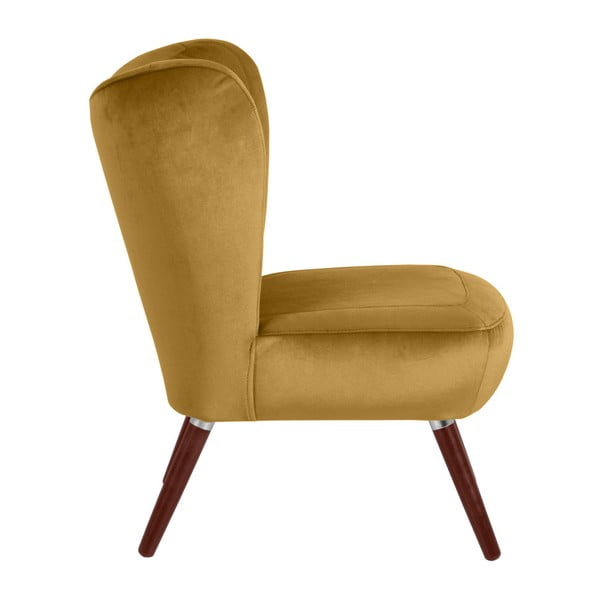 Dzeltens krēsls Max Winzer Sari Velvet-image-2