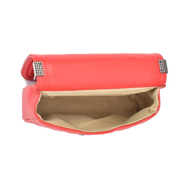 Sarkana ādas rokassomiņa Isabella Rhea Mari-image-3