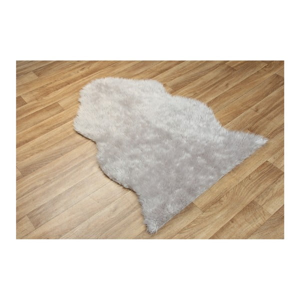 Pelēks mākslīgās kažokādas paklājs Tekli, 70 x 100 cm-image-2