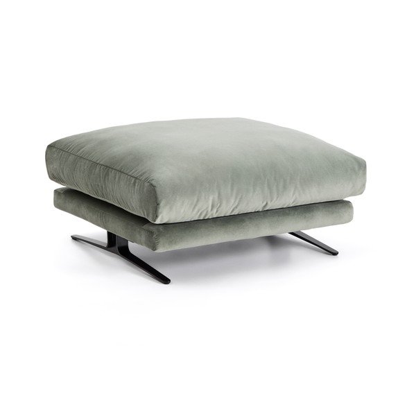 Zaļš samta kāju soliņš Veliro – Kave Home