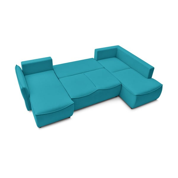 Tirkīzzils salokāms stūra dīvāns (ar labo stūri) Leon – Bobochic Paris-image-3