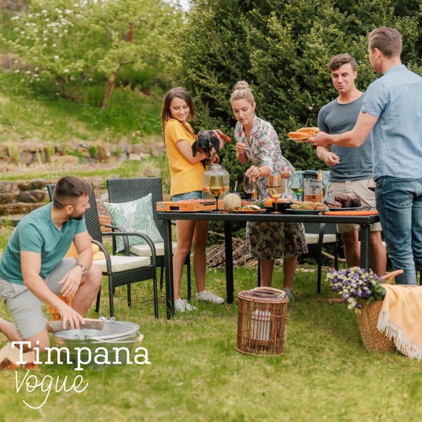 Timpana Vogue mākslīgās rotangpalmas dārza mēbeļu komplekts-image-1