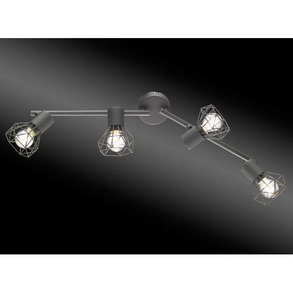 Melna prožektora tipa lampa 8x60 cm Ran – Fischer & Honsel-image-2