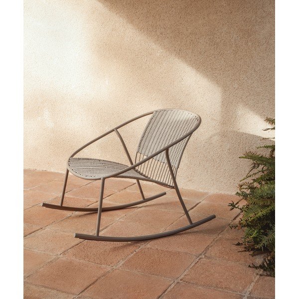 Pelēkbrūns dārza atpūtas krēsls Atrani – Kave Home-image-1