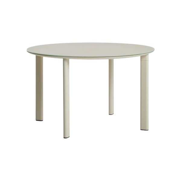 Apaļš dārza ēdamgalds ar stikla galda virsmu ø 120 cm Erice – Kave Home