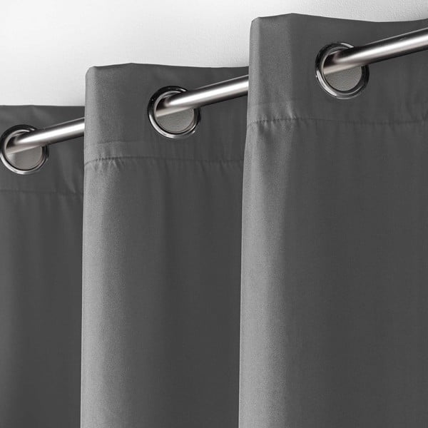 Antracīta pelēks siltumizolējošs aizkars 140x260 cm Icemount – douceur d'intérieur-image-1