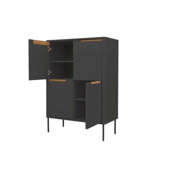 Melna kumode Tenzo Switch, 90 x 128 cm-image-3