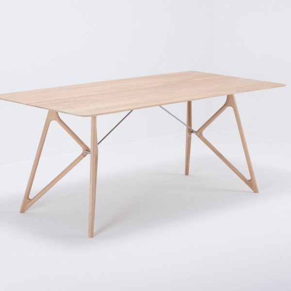 Ēdamgalds ar ozolkoka virsmu 180x90 cm Tink – Gazzda-image-1