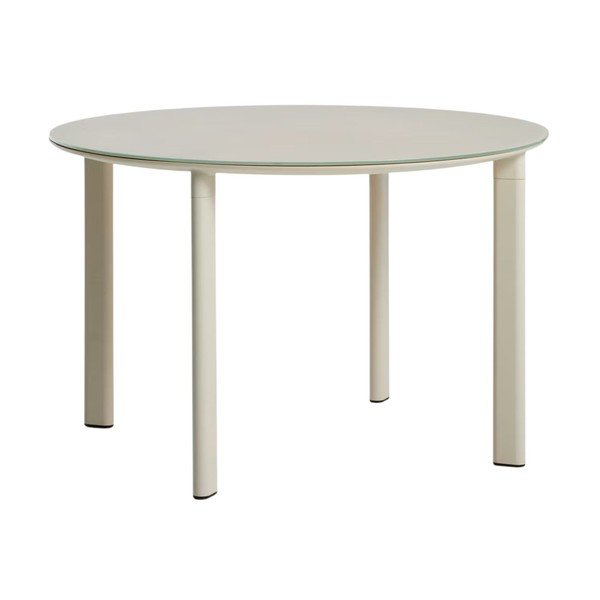Apaļš dārza ēdamgalds ar stikla galda virsmu ø 120 cm Erice – Kave Home