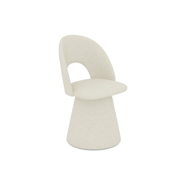 Krēmkrāsas polsterēts ēdamistabas krēsls Kalo – Makamii