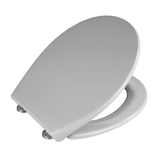 Pelēks tualetes poda sēdeklis ar vieglu aizvēršanu Wenko Samos, 44,5 x 37,5 cm-image-2