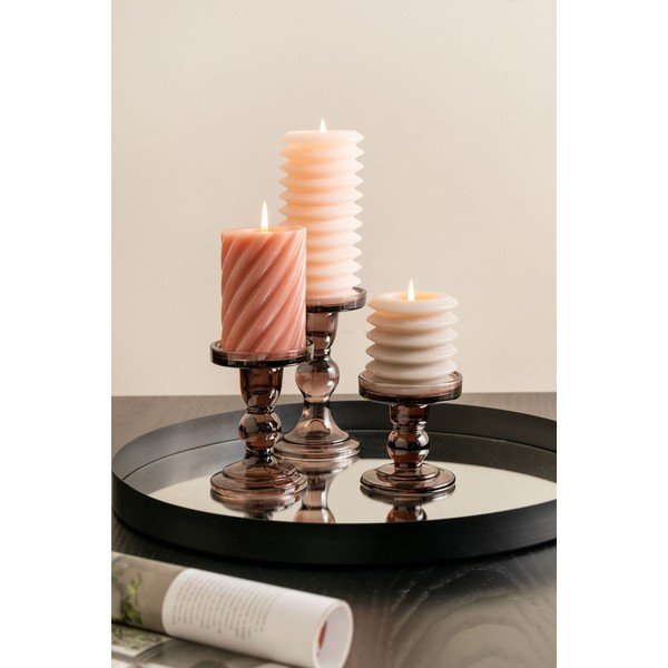 Brūns stikla svečturis PT LIVING Art-image-1