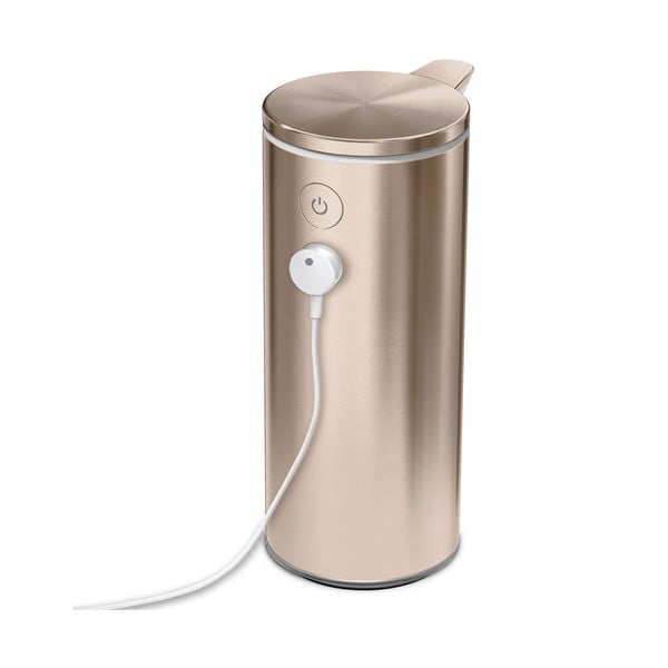 Rozā nerūsējošā tērauda ziepju dozators 266 ml – simplehuman-image-4