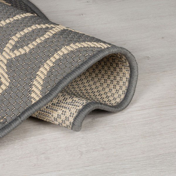 Pelēks/bēšs apaļš āra paklājs ø 160 cm Milan – Flair Rugs-image-3